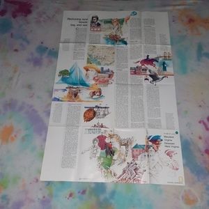 Vintage Map National Geographic USA Maryland Delaware West Virginia Virginia